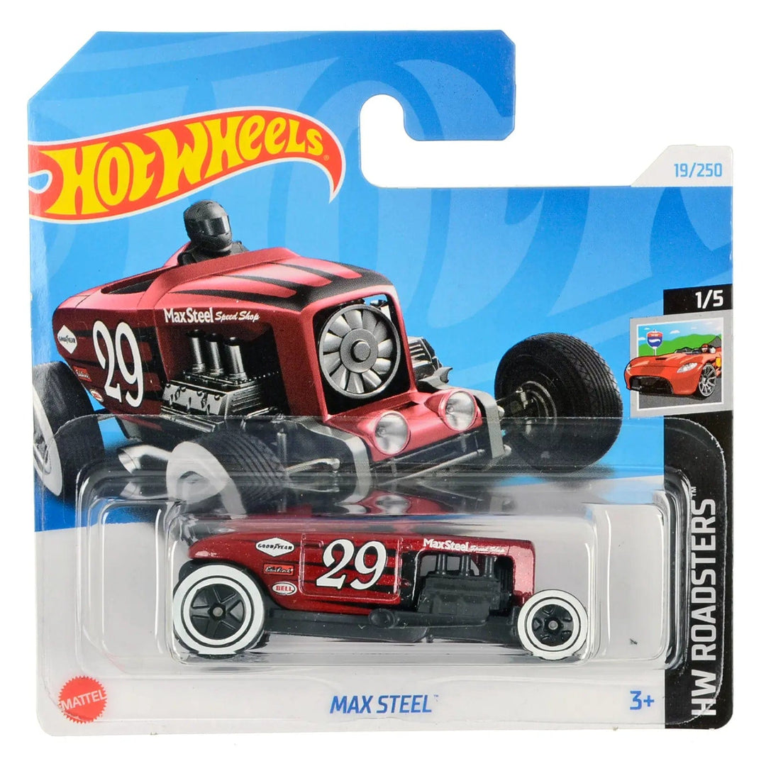 Hot Wheels Roadster series mini collection Max Steel die cast car in packaging