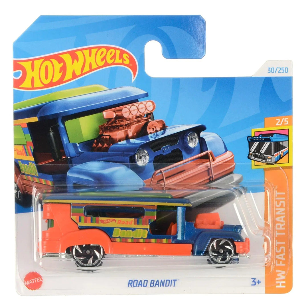 Hot Wheels Road Bandit bus from the Fast Transit series of die-cast vehicles