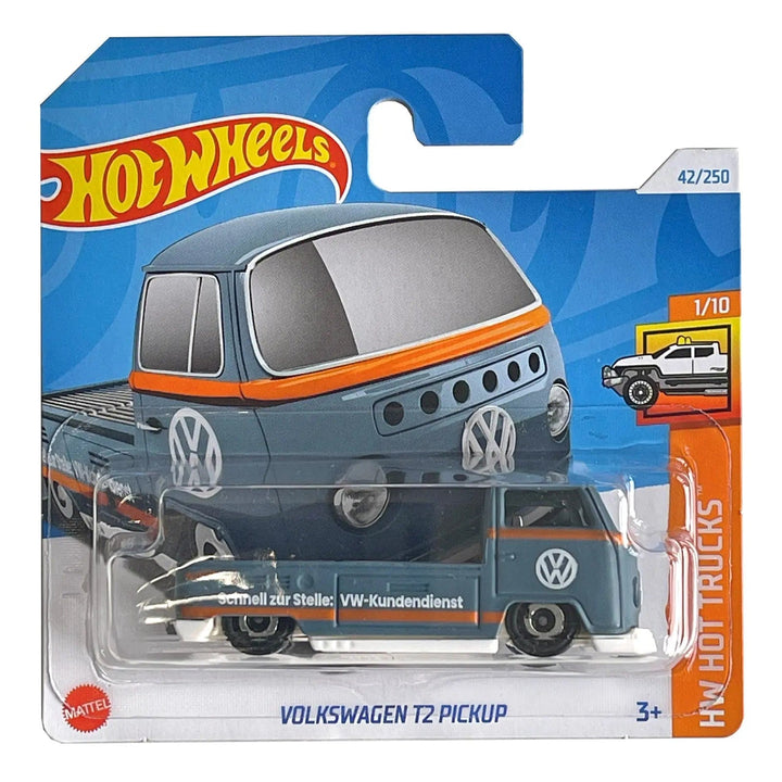 Hot Wheels Volkswagen T2 pickup in grey, from the Hot Trucks mini collection