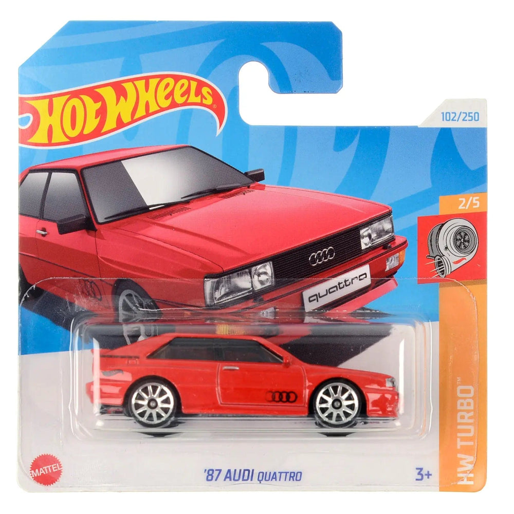 Hot Wheels Turbo series 2/5 1987 Audi Quattro in red