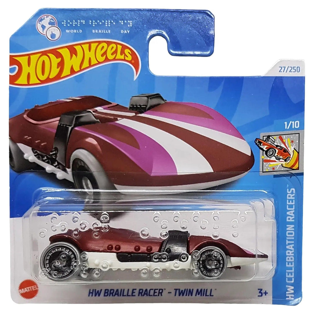 Hot Wheels Celebration Racers Braille Racer - Twin Mill die-cast car