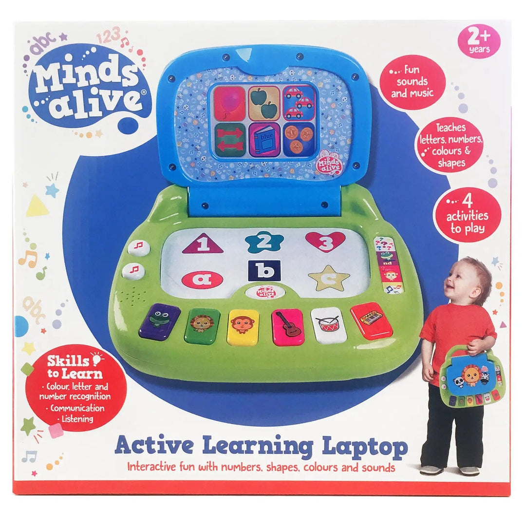 Minds Alive Active Learning Laptop toy with fun sounds and music for toddlers 