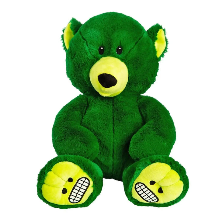 Green Nervous Mood Bear with anxious face on the feet