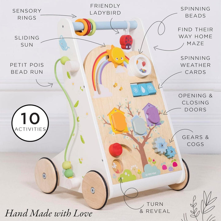 graphic details the included activities such as gears &amp; cogs spinning beads &amp; sensory rings