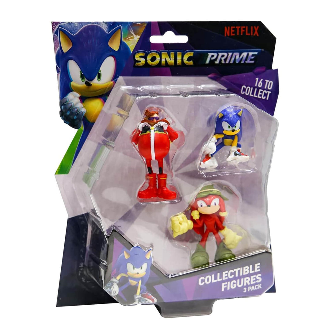 Sonic the hedgehog prime collectible figures in a pack of 3 with 16 to collect