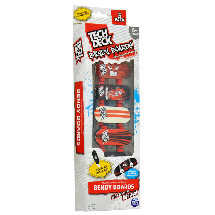 Pack Of 5 Tech Deck Bendy Boards Finger Skateboard Eraser