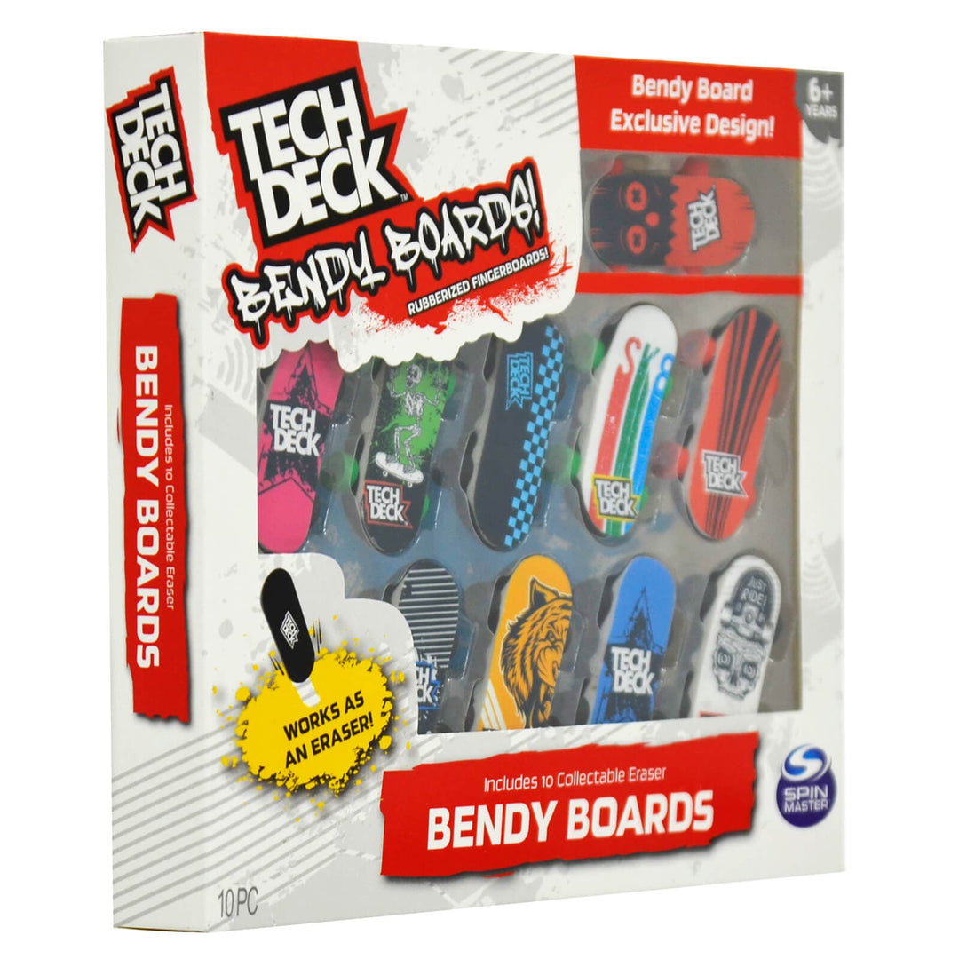 Pack Of 10 Tech Deck Bendy Boards Finger Skateboard Eraser