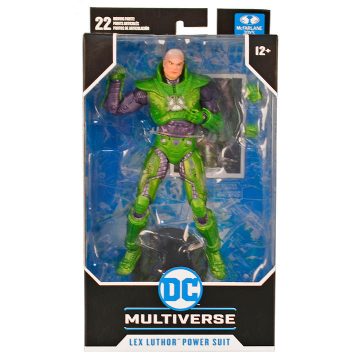 Lex Luthor in green power suit action figure from DC Multiverse with 22 moving parts