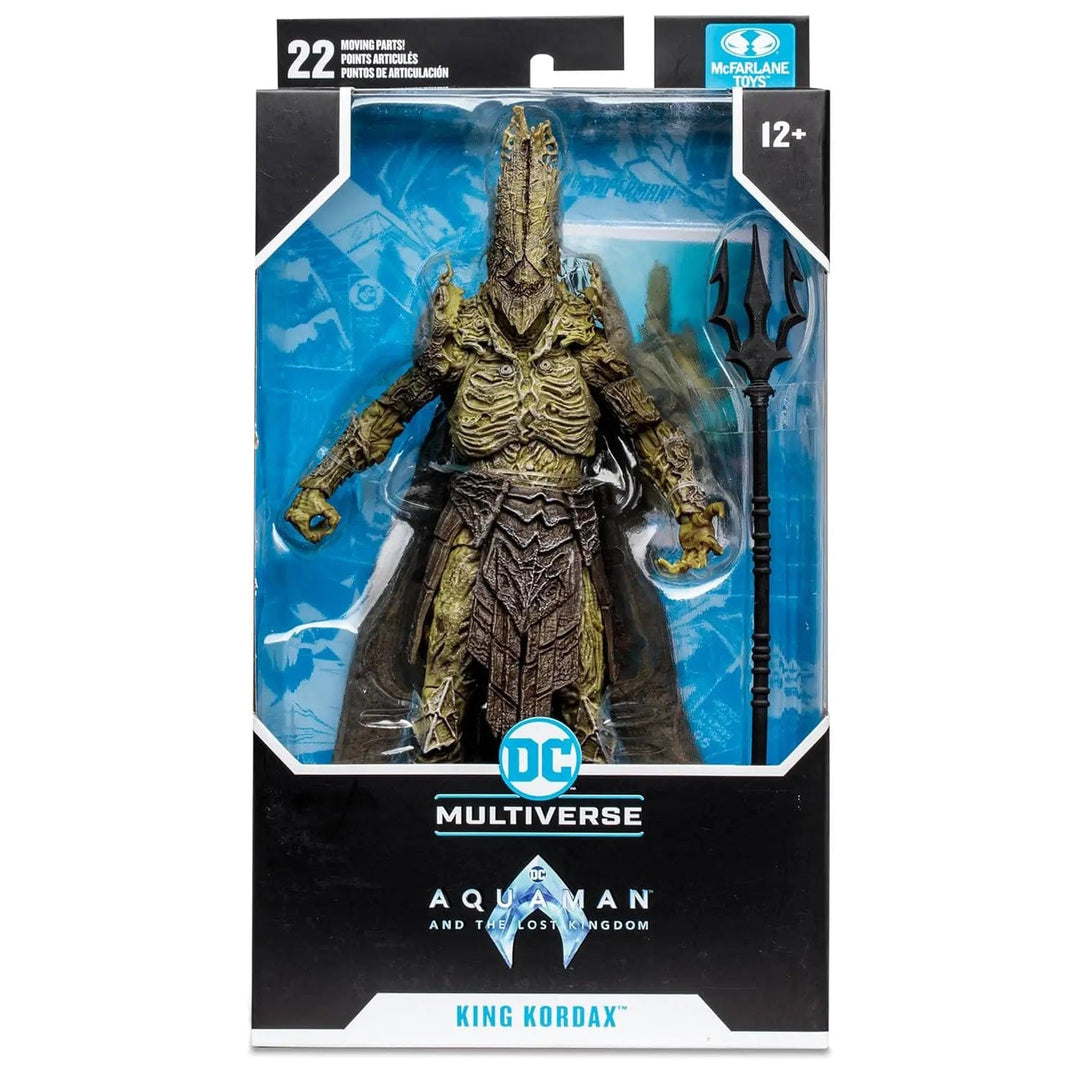 King Kordax from Aquaman and the Lost Kingdom collectible figure in window box packaging