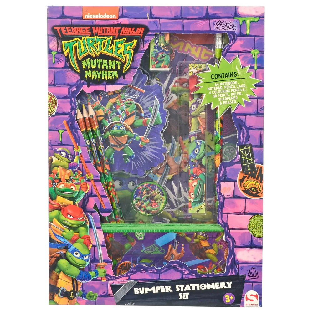 Teenage Mutant Ninja Turtles Bumper Stationery Set with Notebook, note pad, pencils, ruler and lots more