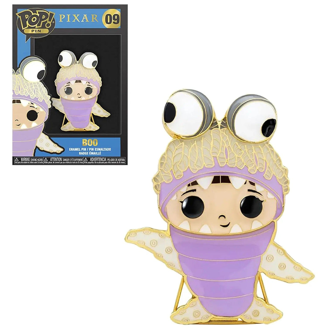 Monsters Inc Boo Funko Pop pin with coloured enamel and removable stand