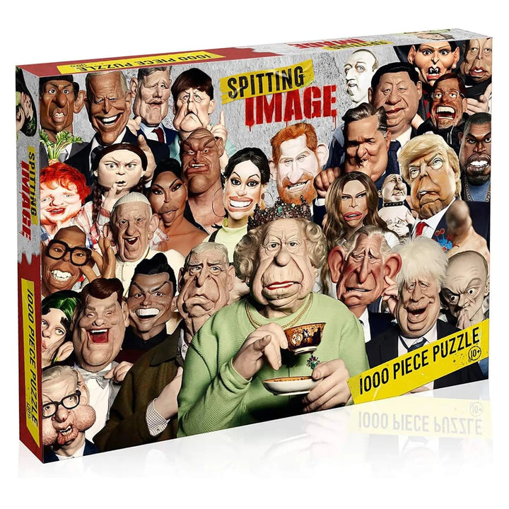 Spitting Image 1000 piece jigsaw puzzles with puppet images for the tv show