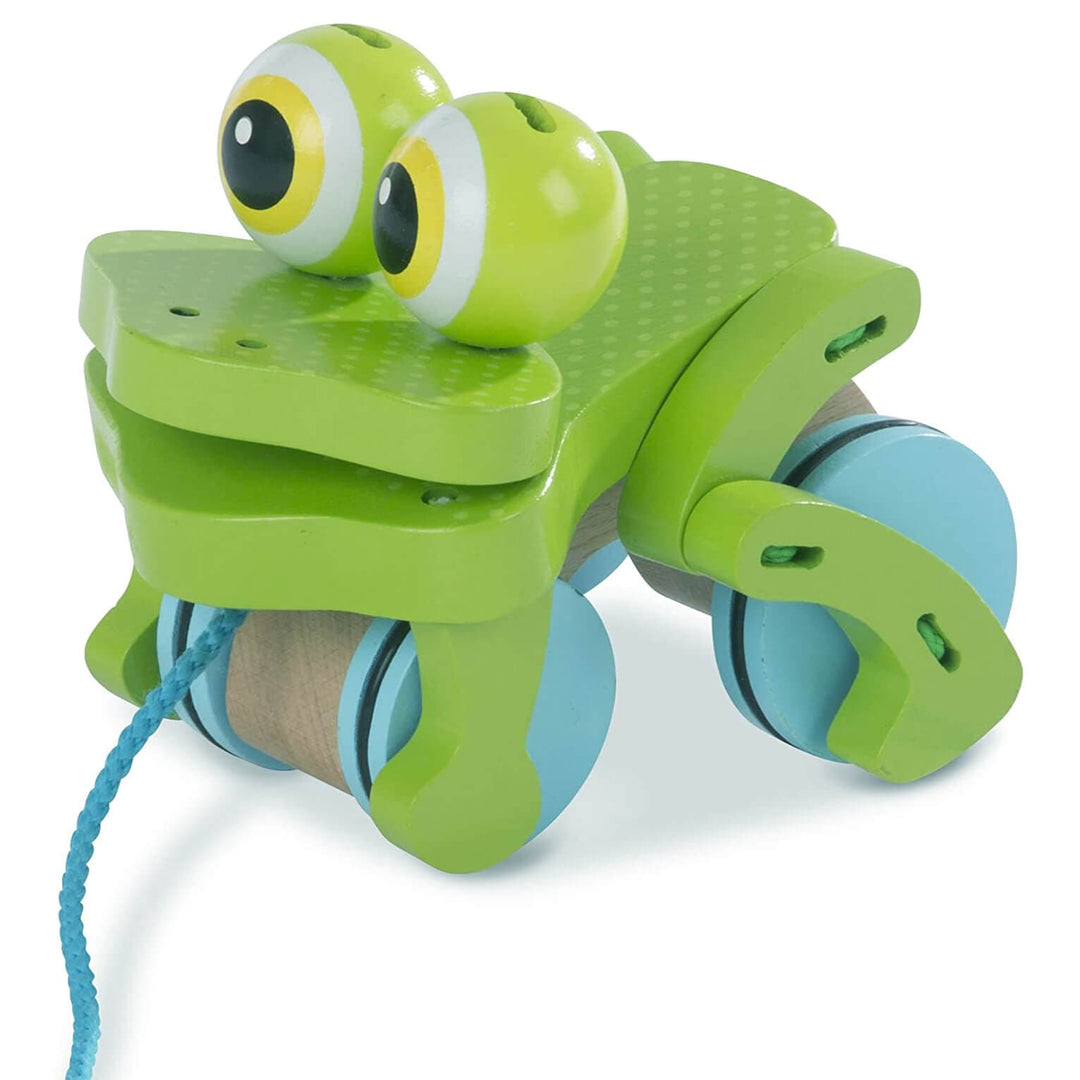 Melissa & Doug First Play Wooden Frog Pull Along Toddler Toy