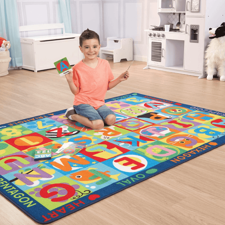 Melissa &amp; Doug Jumbo Activity Rug Educational ABC 123 Playing Cards
