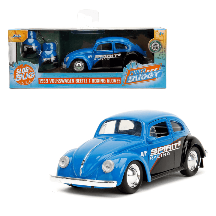 Punch Buggy 1959 Volkswagen Beetle &amp; Boxing Gloves Die-Cast Vehicle
