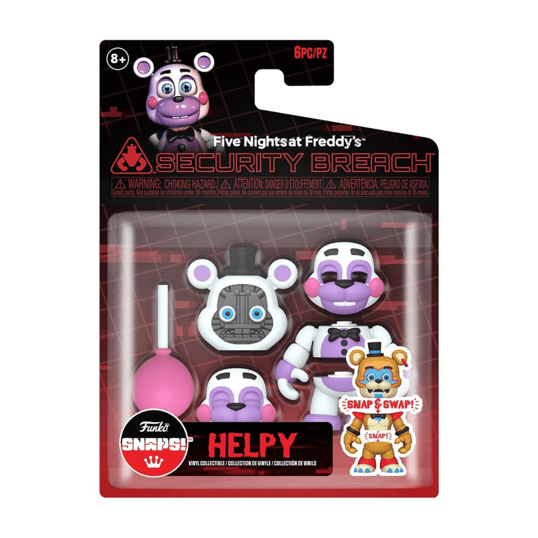 funko snaps five nights at freddy's collectible vinly in packaging with window - character helpy