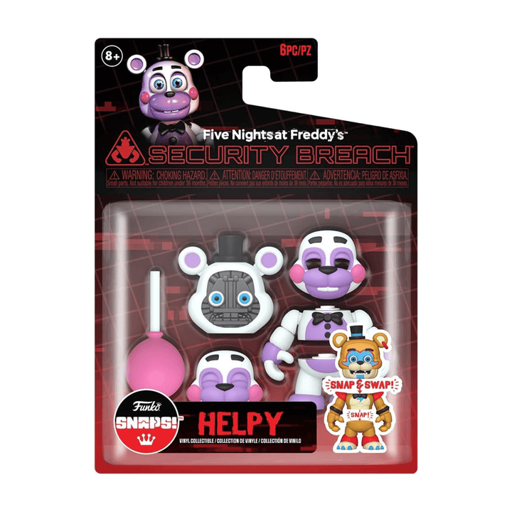 funko snaps five nights at freddy's collectible vinly in packaging with window - character helpy
