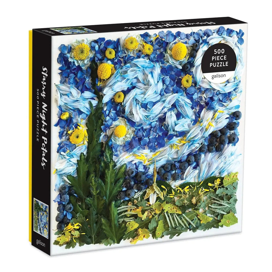 Starry Night Petal jigsaw puzzle with 500 pieces inspired by Van Gogh painting