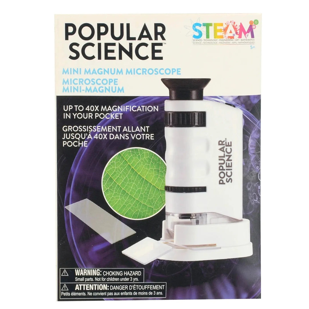 Box packaged Popular Science Mini Magnum Microscope Kit for STEAM learning