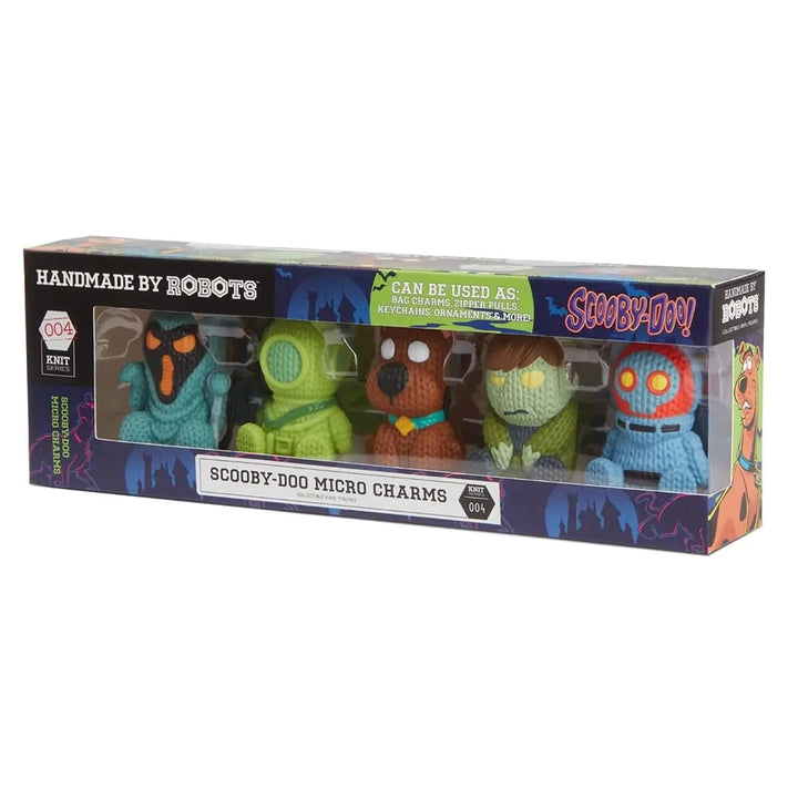 Pack of 5 Scooby Doo Micro Charms from the Handmade by Robots Knit Series of collectible vinyl figures