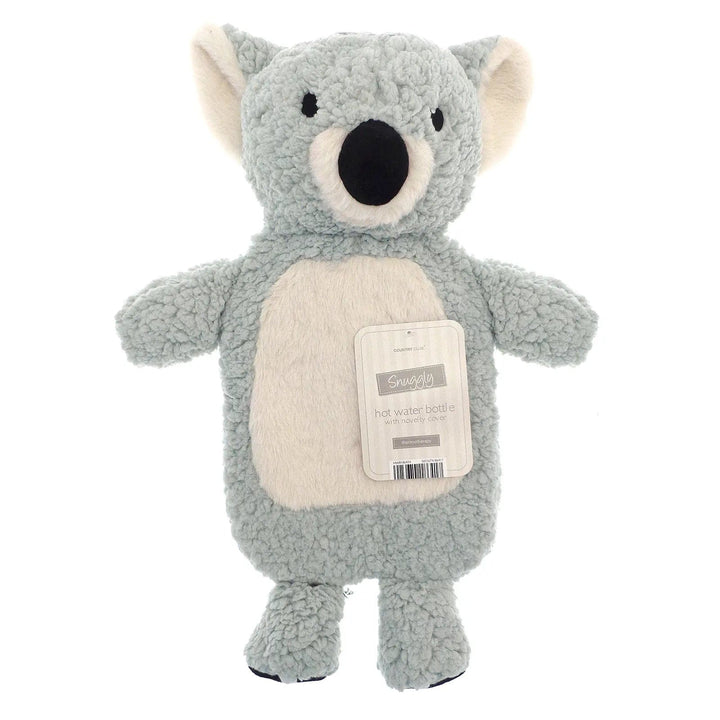 Novelty hot water bottle with koala bear cover