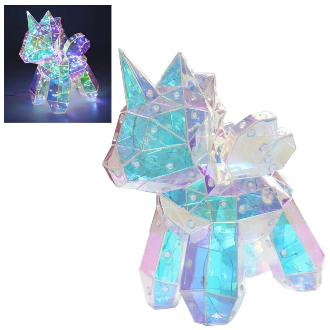 Unicorn shape LED colour change light