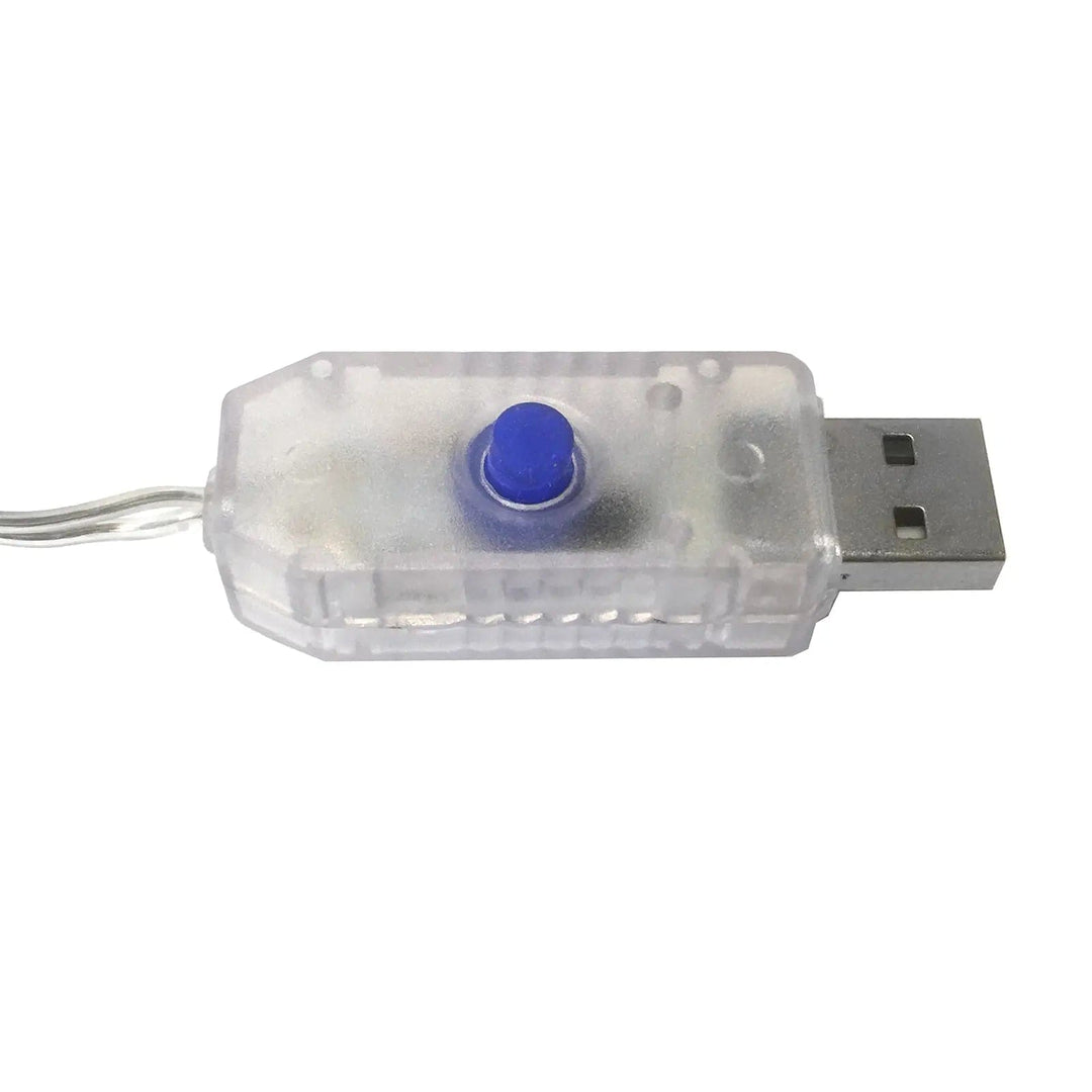 USB connector with blue light mode button