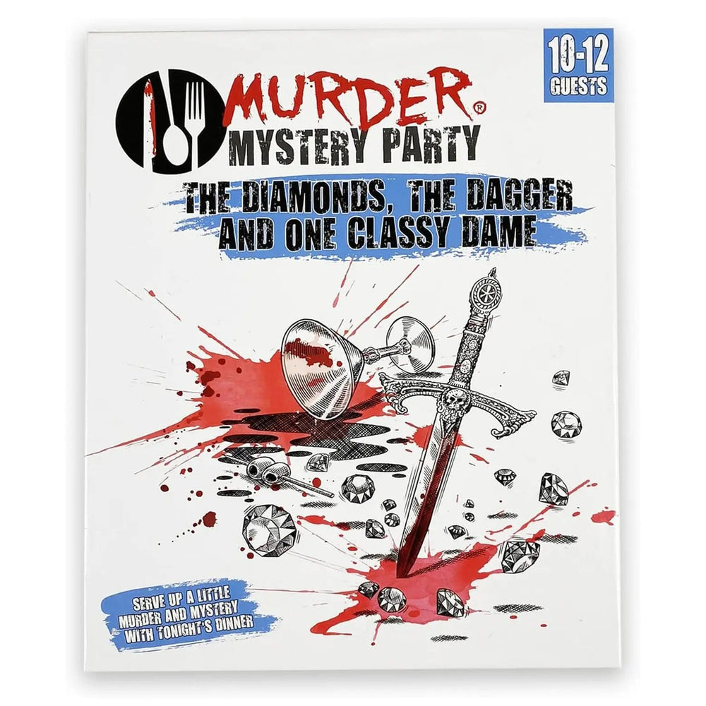 Murder mystery party game, the diamonds, the dagger and one classy dame for 10 to 12 guests