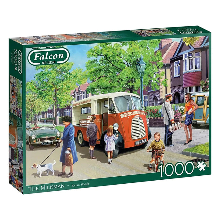 1000 piece jigsaw puzzle with picture of an old milk lorry