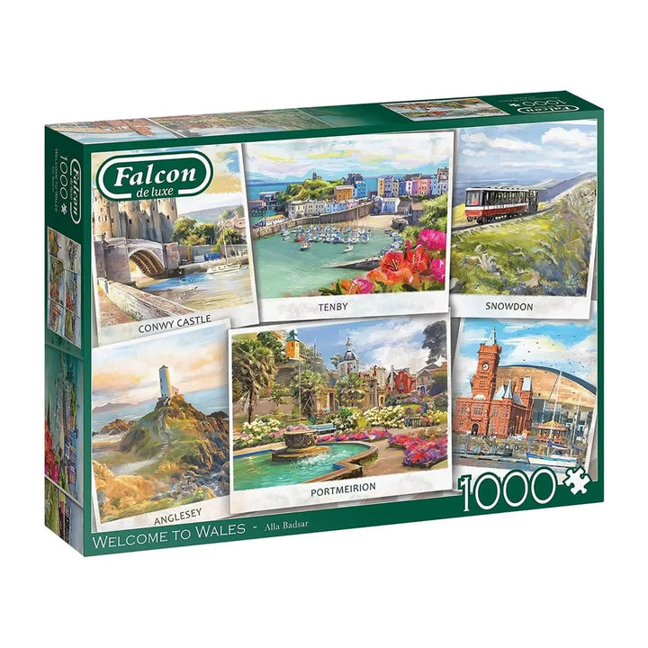 Welcome to Wales 1000 piece jigsaw puzzle by Falcon in box