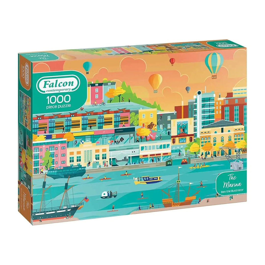 The Marina design 1000 piece jigsaw puzzle in the box