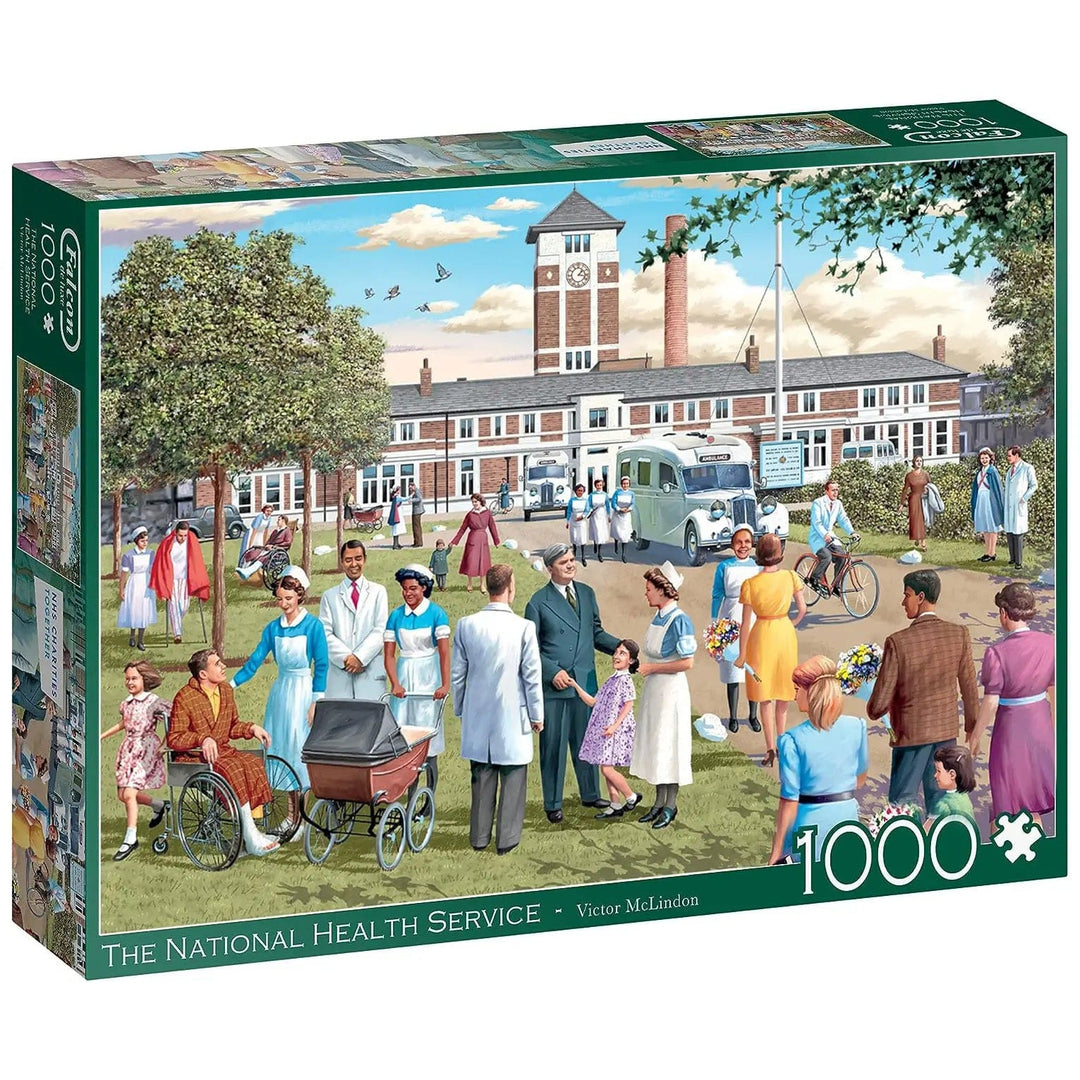 1000 piece jigsaw puzzle with picture of the national health service in the 60s