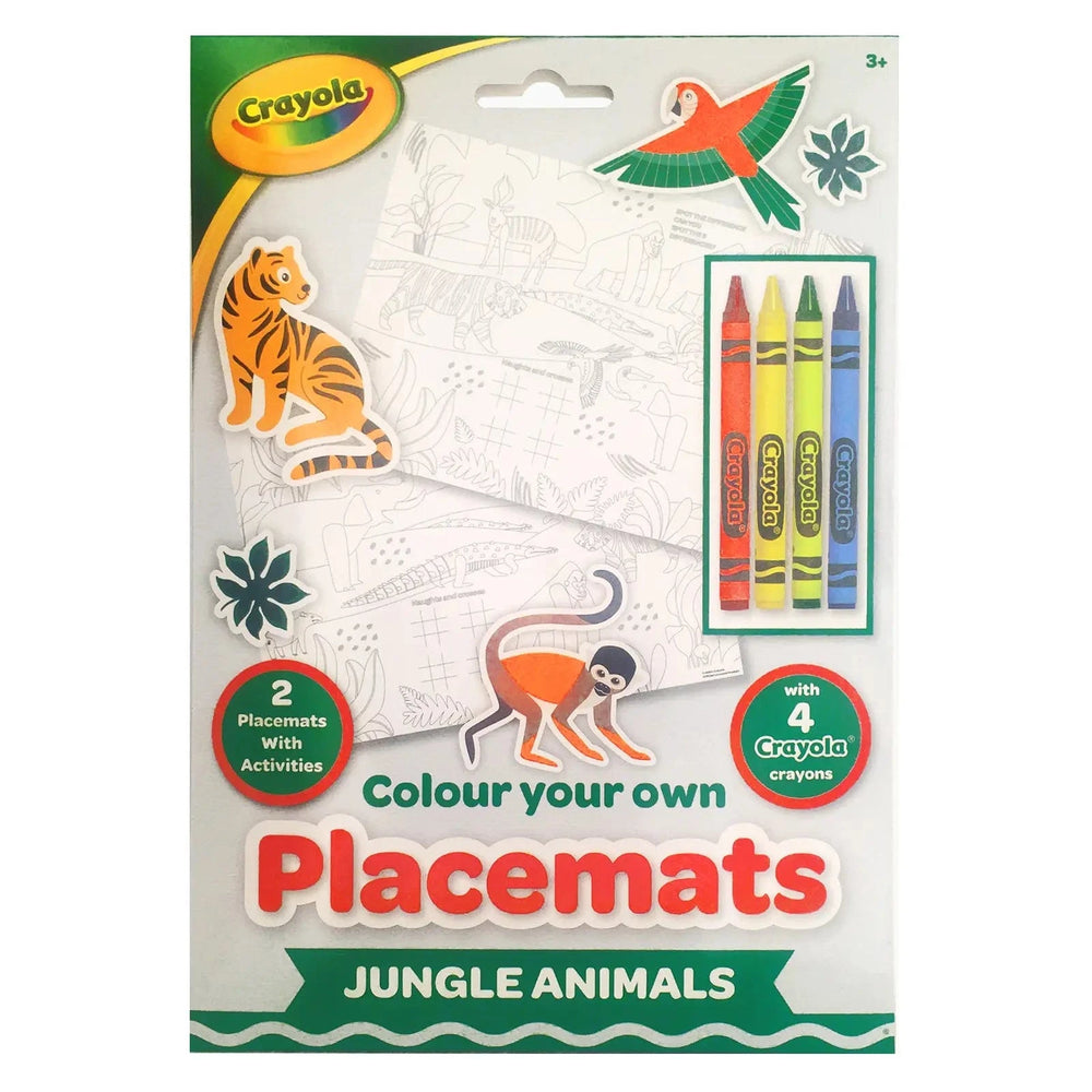 Colour your own Placemats pack with Jungle Animals themed images and puzzles
