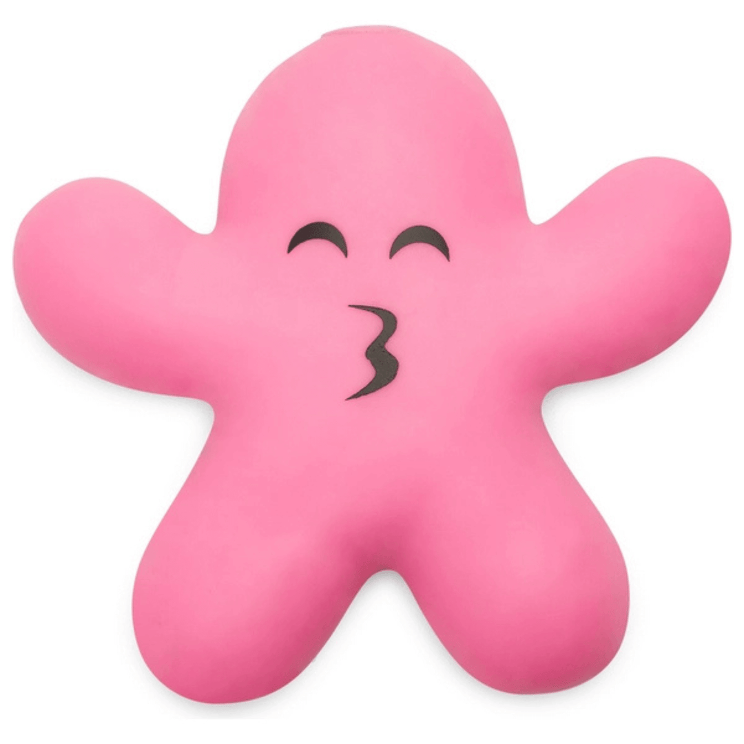 pink giant stretch friend with kissing style black emoji face details