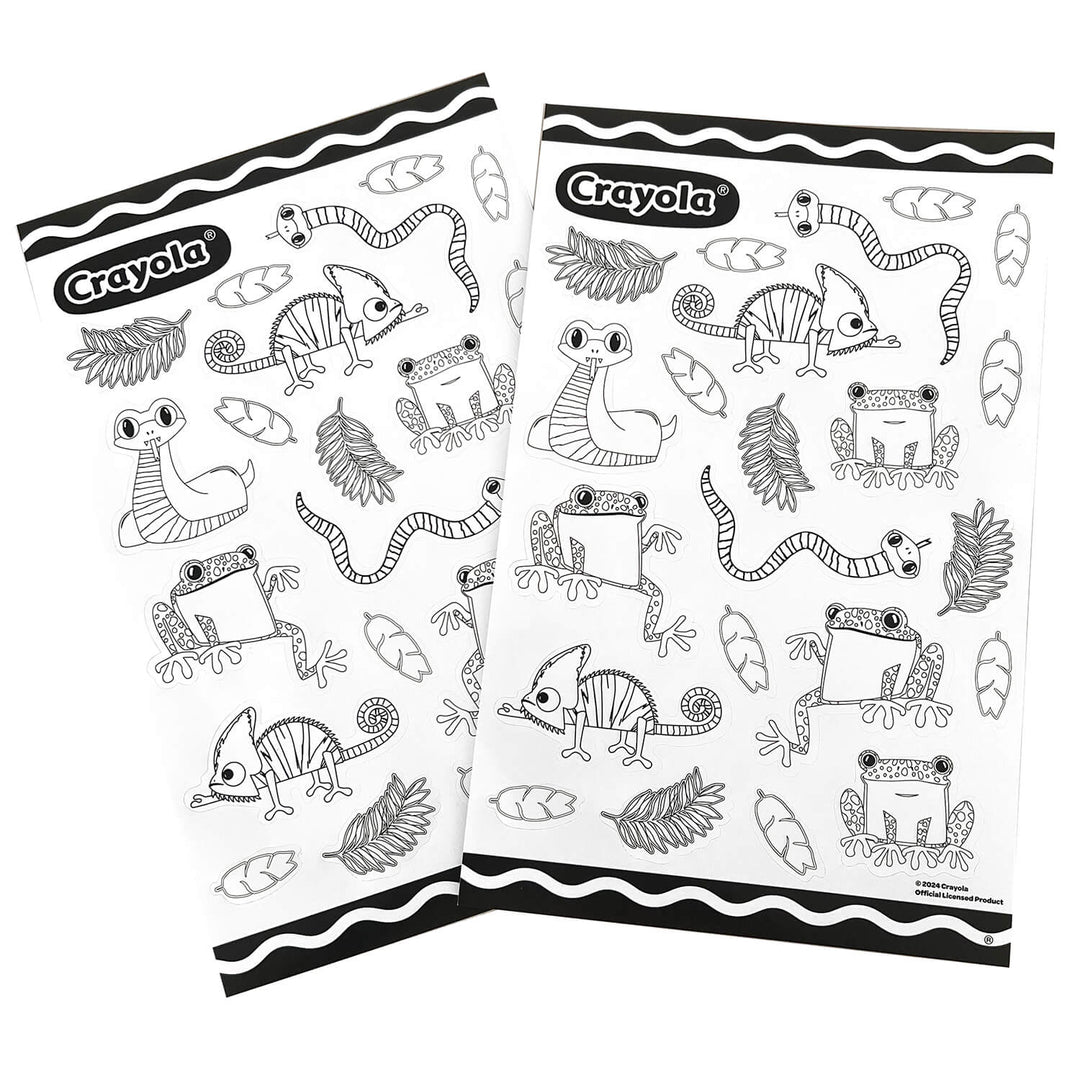 Crayola Colour Your Own Stickers Sheets Set with 4 Crayons