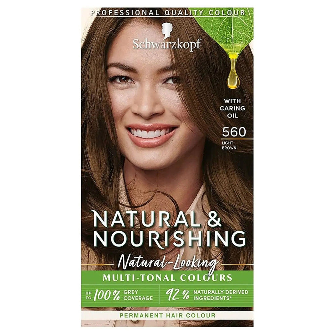 Schwarzkopf Natural & Nourishing Permanent Vegan Hair Dye 560 - Light Brown