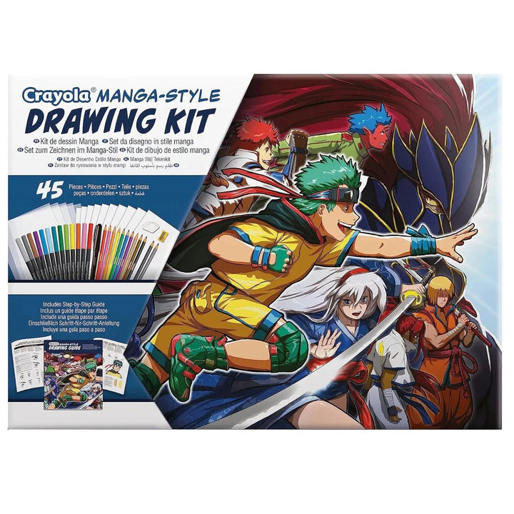 Crayola Manga Style Drawing Kit Creative Art Set Case 45 Pieces