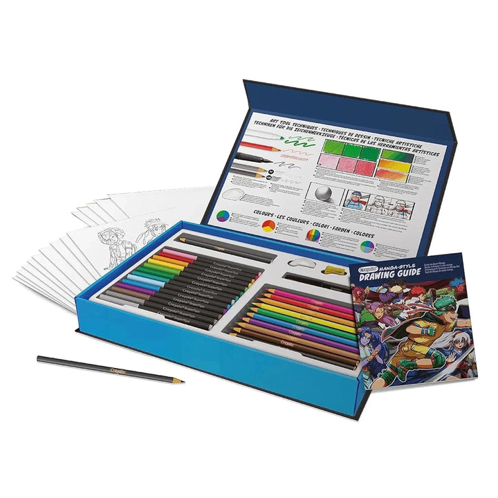 Crayola Manga Style Drawing Kit Creative Art Set Case 45 Pieces