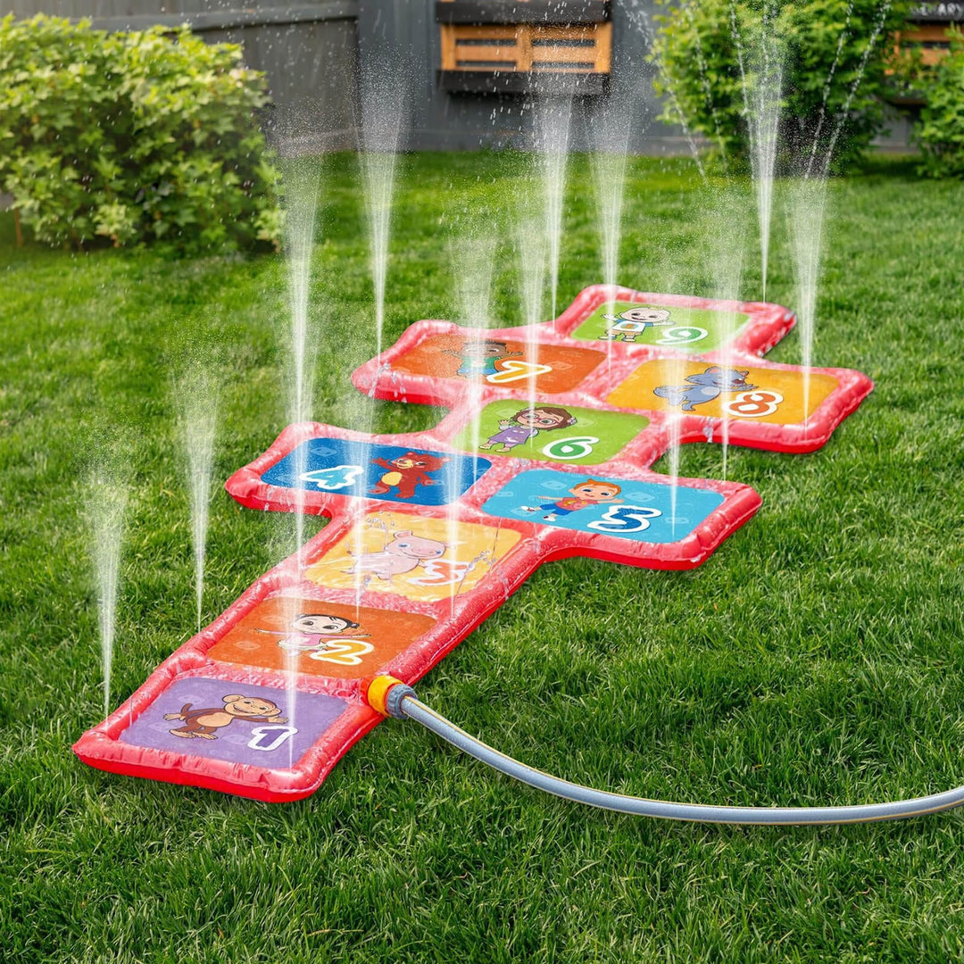 Cocomelon Hopscotch Sprinkler Garden Game Outdoor Fun 1.8m