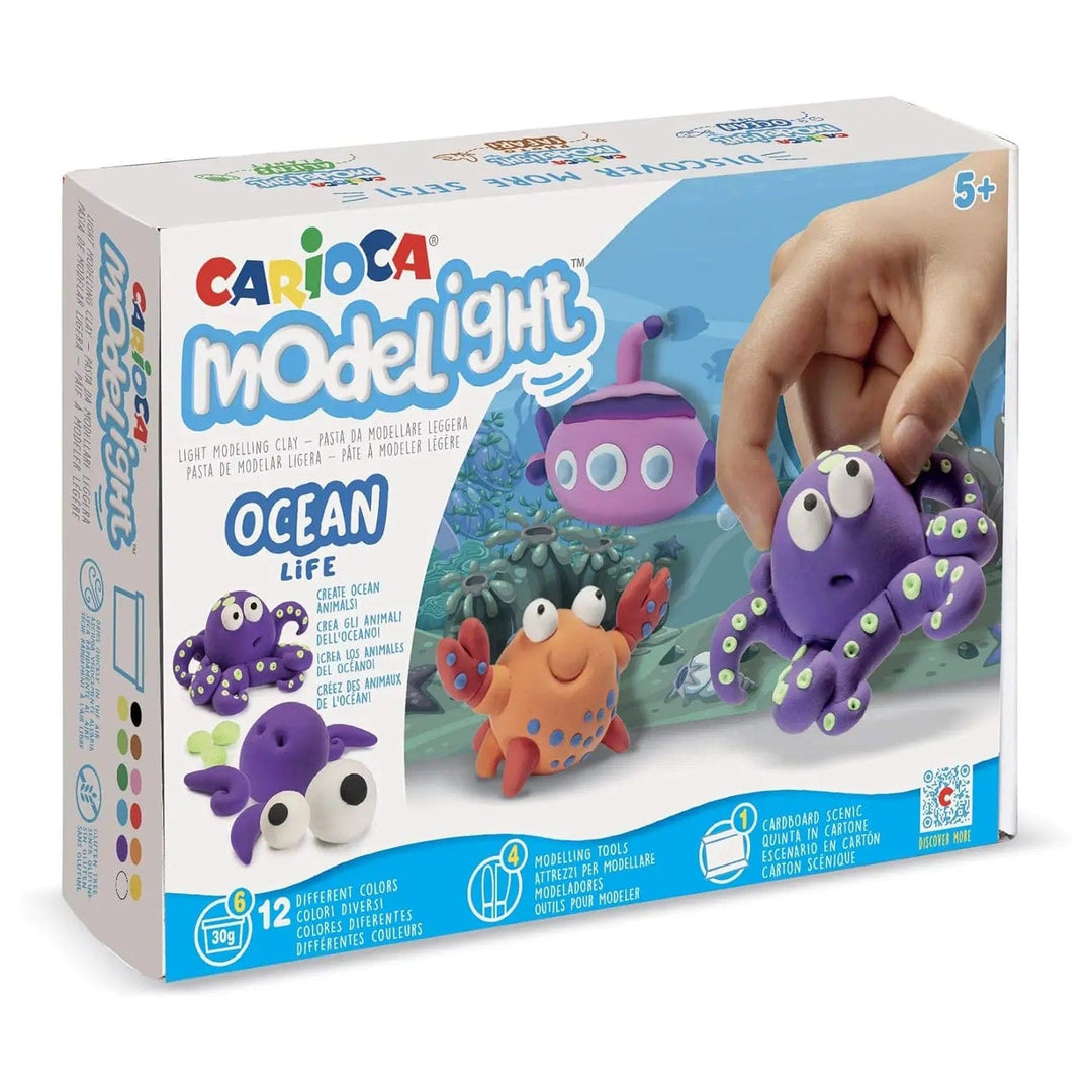 Modelight light modelling clay Ocean Life theme play dough set in box packaging