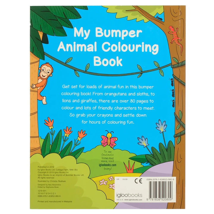 Back cover of my bumper animal colouring book