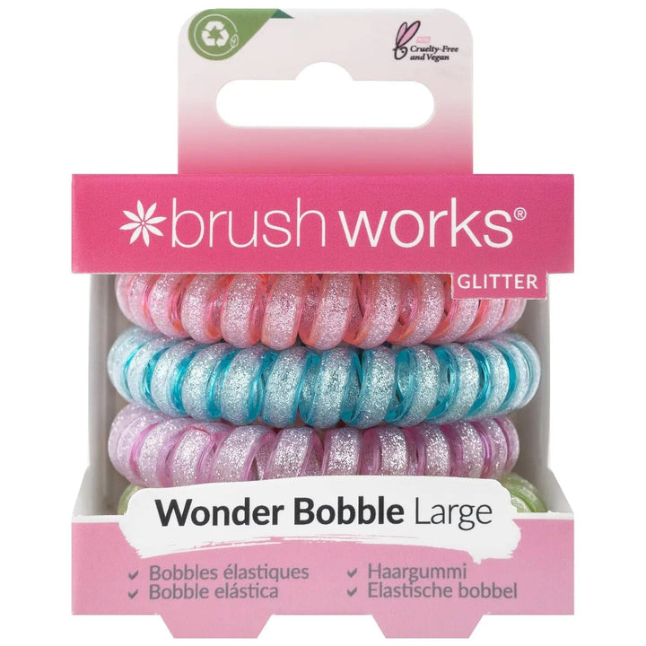 Pack of 5 large wonder bobbles in assorted glitter colours