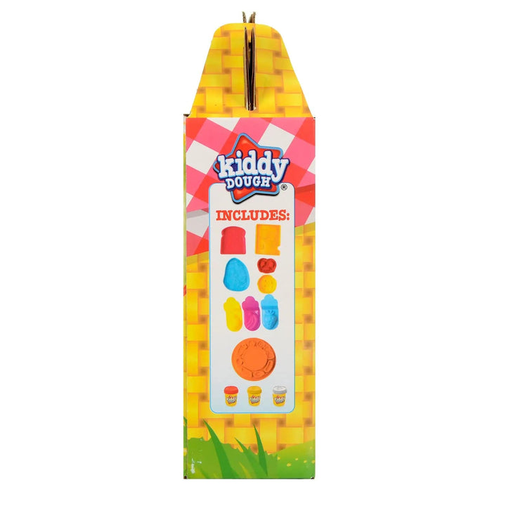 Side of a pack of Kiddy Dough with contents listed