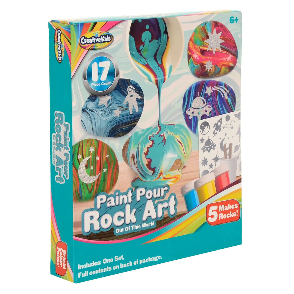 Creative Kids 17 piece pouring paint rock art set