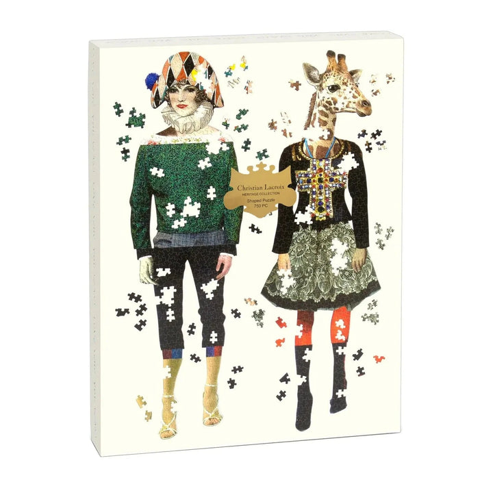 Christian Lacroix Love Who You Want design jigsaw puzzle with 2 shaped designs to complete