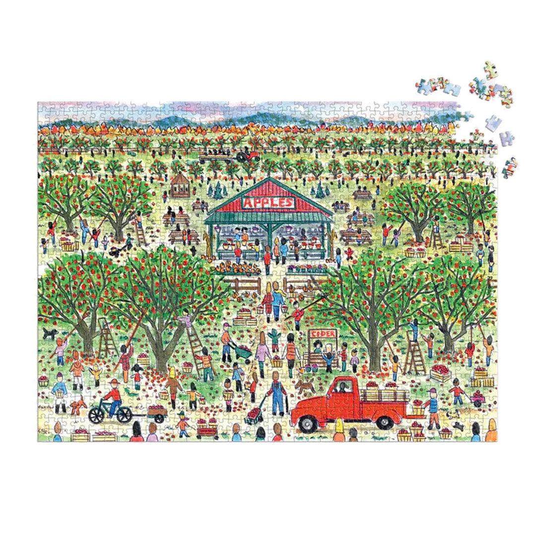 Almost complete apple harvesting jigsaw puzzle