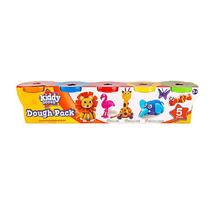 Pack of 5 Kiddy Dough tubs for creative activities