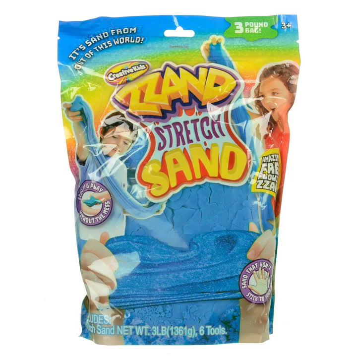 3lb pack of blue ZZAND stretch sand from Creative Kids