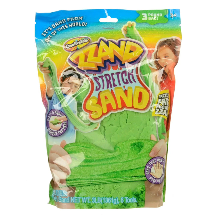 3lb pack of green ZZAND stretch sand from Creative Kids