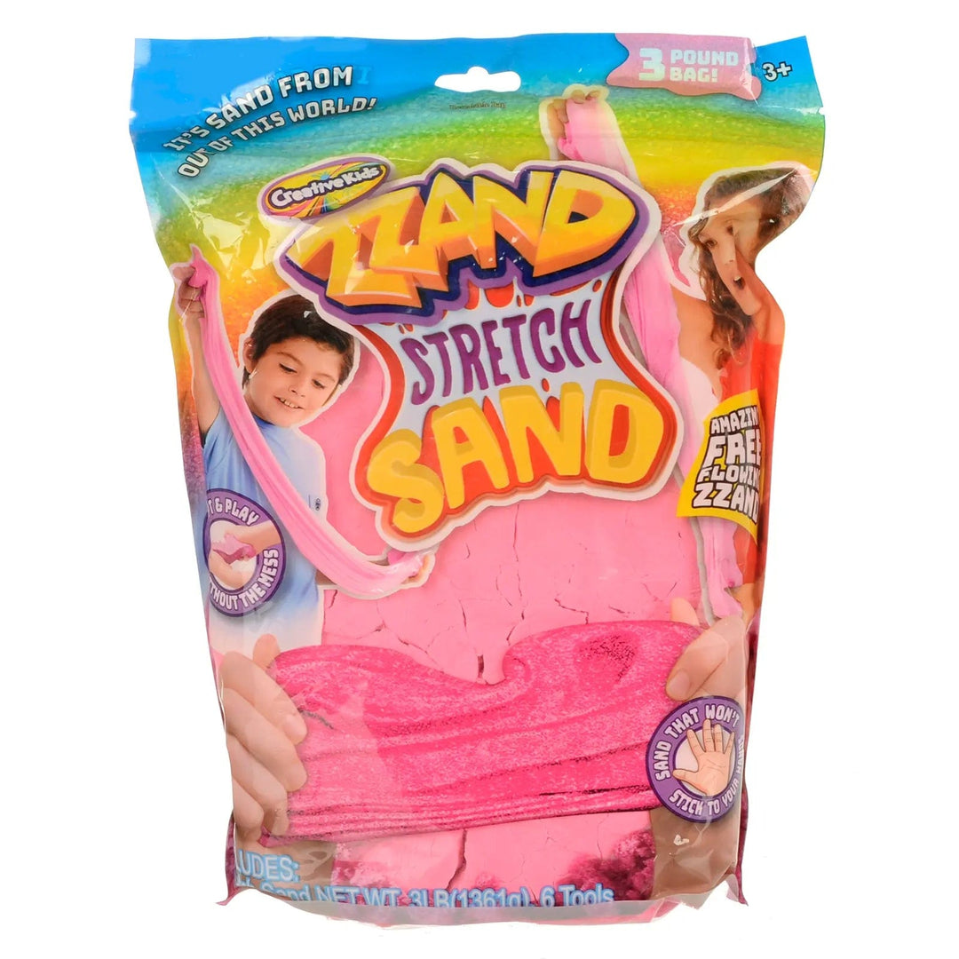 3lb pack of pink ZZAND stretch sand from Creative Kids